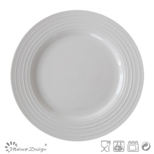 Round Embossed Ceramic Cheap Royal Plate